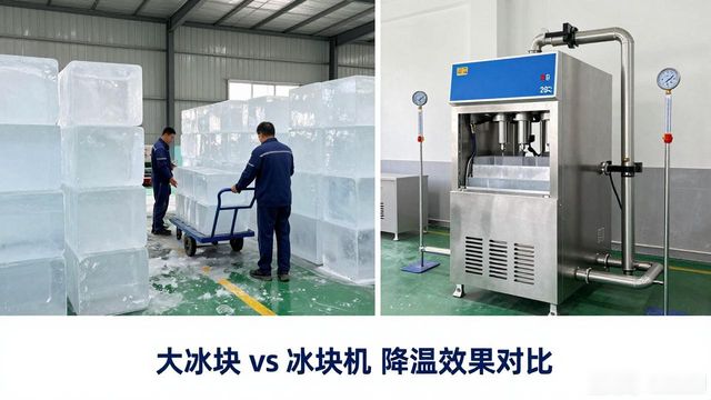 大冰块和冰块机哪个更划算_海口车间防暑降温大冰块_车间大冰块降温效果怎么样